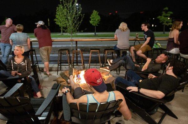 Grab a cold one and check out one of our patios, complete with booze, games and fire pits!