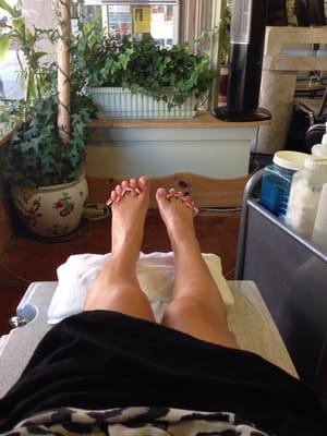 Much needed Pedi.. Also done by Mary, pink OPI "Mod about You"