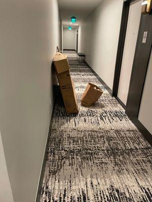 garbage in hallway