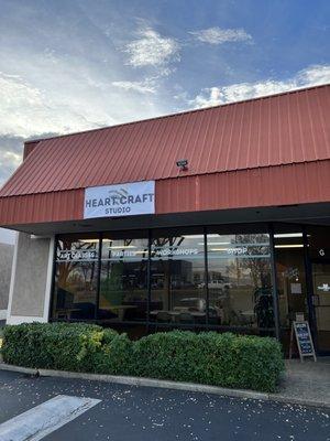 The clouds behind Heart Craft Studio on the day we got our sign up!