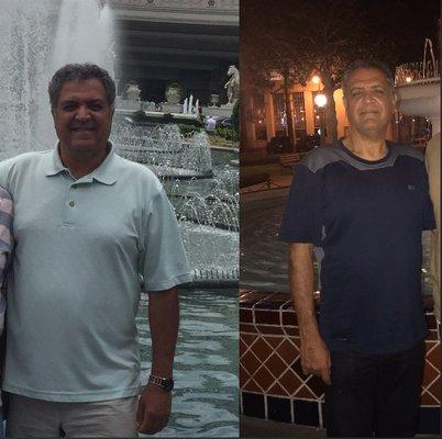 M.P. lost over 40 lbs 3 years ago & kept it off, reversed diabetes, high blood pressure, and cholesterol , and came off all his medications!