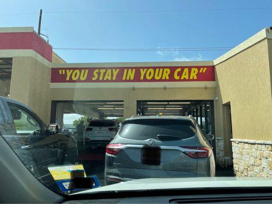 Drive-thru oil change, naturally socially distanced