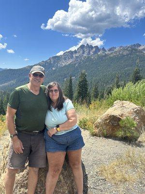 My mom and my dad enjoying the view!