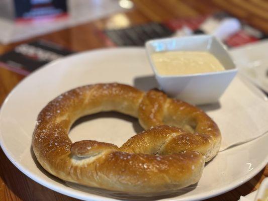 Pretzel and queso