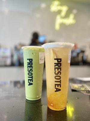 Matcha Milk Tea & Signature Fruit Tea