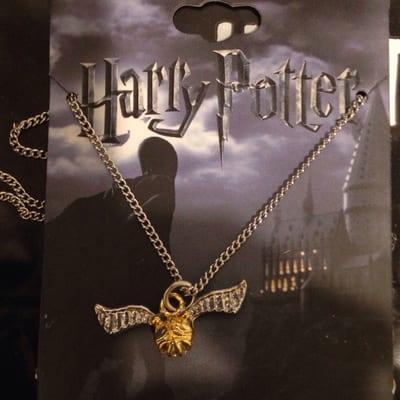 Golden snitch necklace from Harry Potter