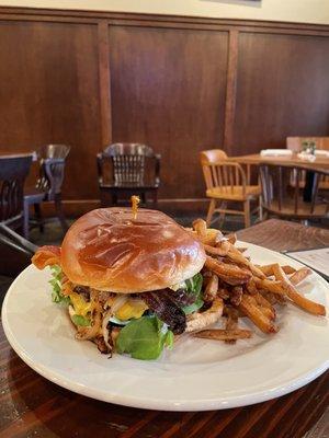 Tavern Burgers with fries