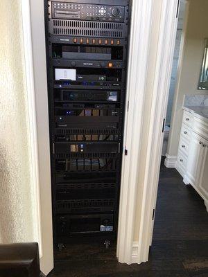 Whole home automation rack in Balboa Island