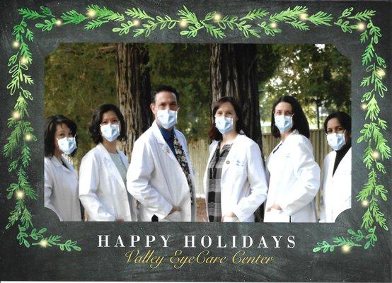 May your days be filled
 with peace, hope, and joy this holiday season.
 
 Your doctors and team at Valley EyeCare Center