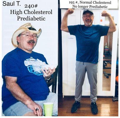 "...l appreciate your advice...I have learned enough to keep the unwanted weight off...thanks for your patience and encouragement". -Saul T.