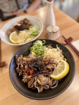 Cold spicy beef soba