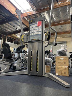 Multi functional training crossover weight machine.