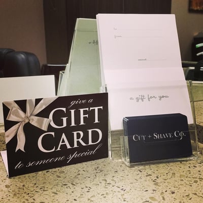 A Gift Card to Cut + Shave Co. is the best gift for any guy in your life! Father's Day, Graduation, Birthday, Christmas, or just because!