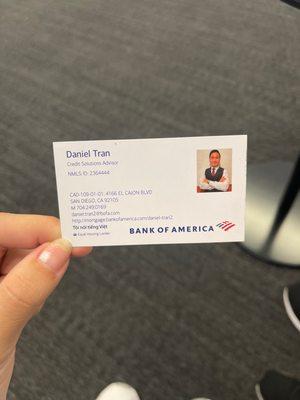 Daniel Trans business card