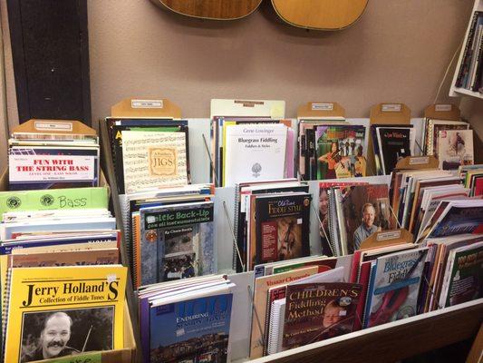 We have many fiddle books of various styles and levels.