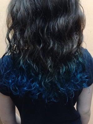 Pretty blue curls