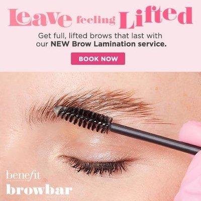 Try our NEW Brow Lamination service and Leave Feeling Lifted!