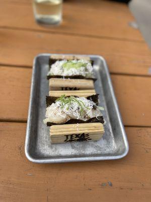 Scallop hand roll!!!!!!