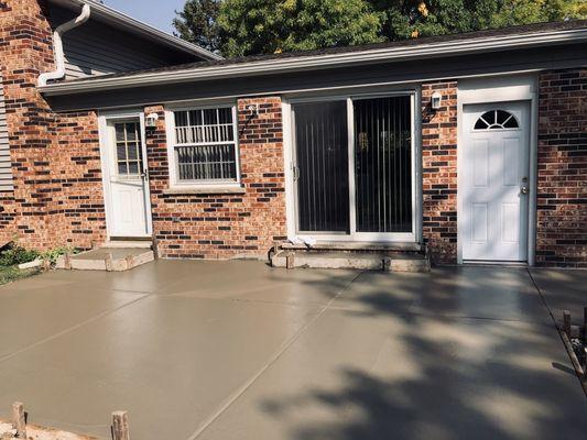 Install new concrete cement patio