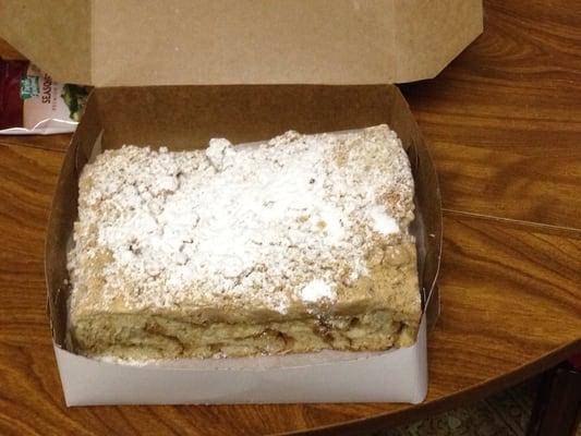 One "piece" of crumb cake. So good!