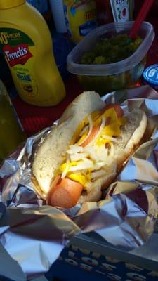 Dolly has: hot dogs Hot links Old fashions Chilli cheese Polish