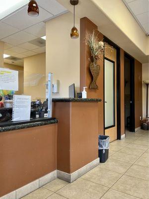 Front desk area