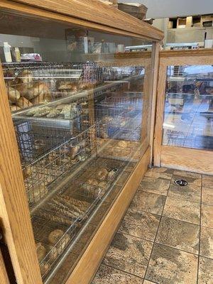 Inside bagel selection