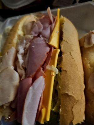 Fantastic Manny's sub with capiola ham added.