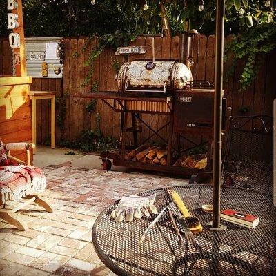 Where all the work happens! Wood flavors complements of The Woodshed in Orange, CA.