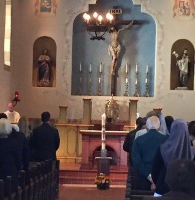 Catholic Memorial Mass with cremated remains present.  Traditional, timeless, and very affordable.