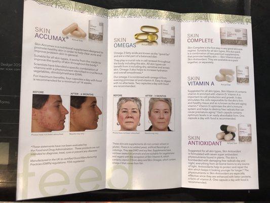 Anything we take internally helps externally! Skin's our largest organ ! Come get a consultation by me !