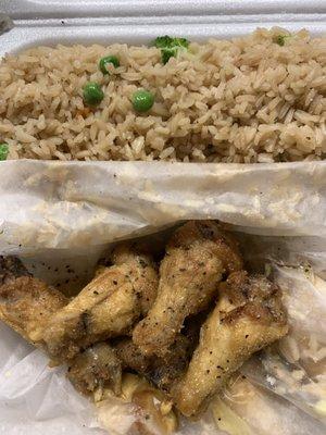 10 Piece Wow Special Wings with Fried Rice and Drink