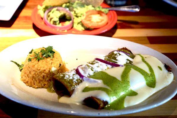 Cremaqueso and Verdes Enchiladas