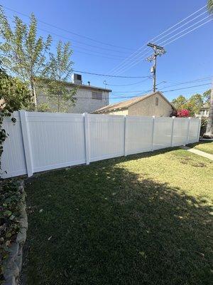 Vinyl fence