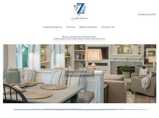 Visual Impact Client Website Home Page https://www.jziskainteriors.com/