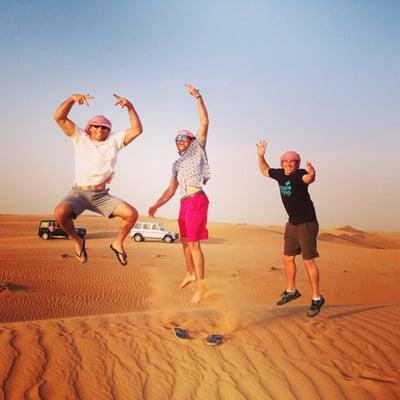 Having fun in the desert at UFC in Abu Dhabi