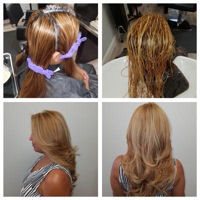 From Brassy to Soft Blonde