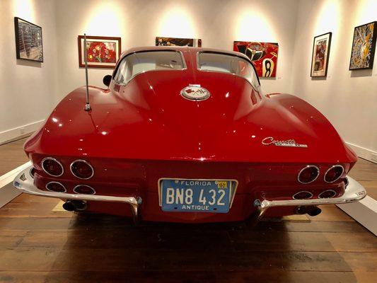 Where else can you find a real 1963 Vette in an art gallery?