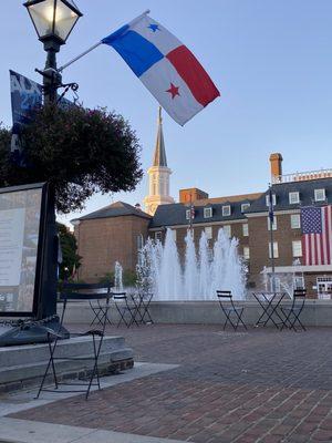 Panama flag in the City Hall section of Alexandria