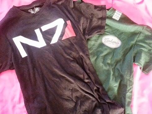 For Hubby - Mass Effect and Merlotte's tee