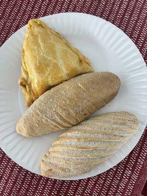 Baked goods - apple pie and pineapple filled pies