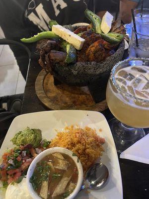 Molcajete for 2 and large margarita