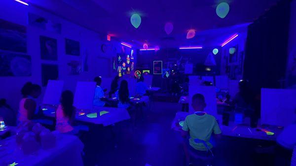 Glow in the dark party