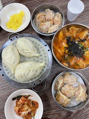 Kimchi Dumpling, Kimchi Hand Pulled Dough Soup, Handmade Vegetable Dumplings