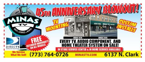 45TH ANNIVERSARY SALE IN PROGRESS!