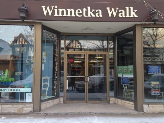 Front door entrance to several businesses including the studio