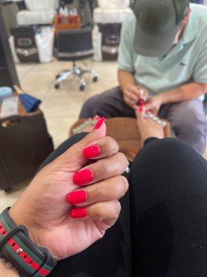 Nails by William, pedi by Steven