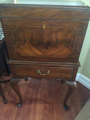 Standing Henkel Harris standing silverware chest.