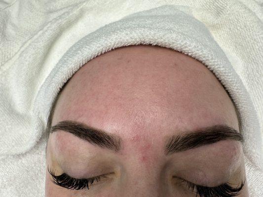 Eyebrow wax and tint with Doina