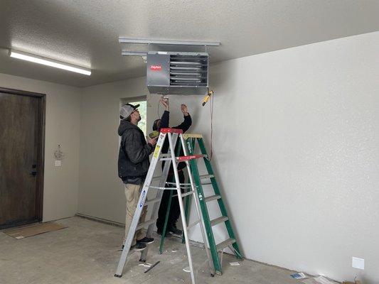 Hanging Heater Installation